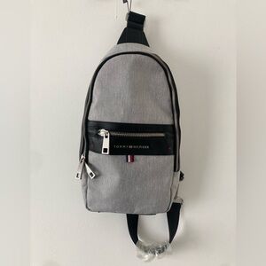 Tommy Hilfiger Black and Gray Belt Bag